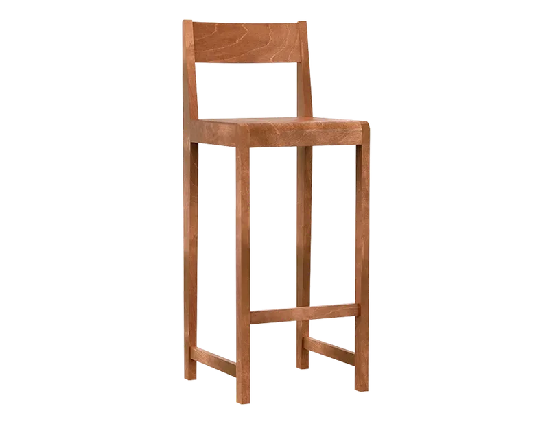 Bar Chair 01 | Warm Brown Birch | H76 von FRAMA in H76, Warm Brown Birch – Produktfoto