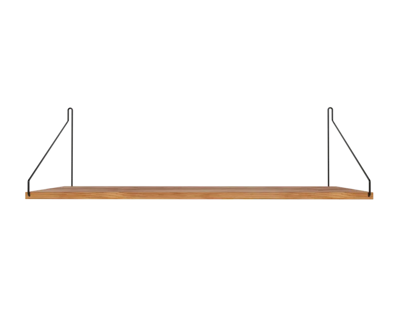 Single Shelf | Natural Oak / Black | D27 / W80 by FRAMA in D27 / W80, Natural Oak / Black – product photo