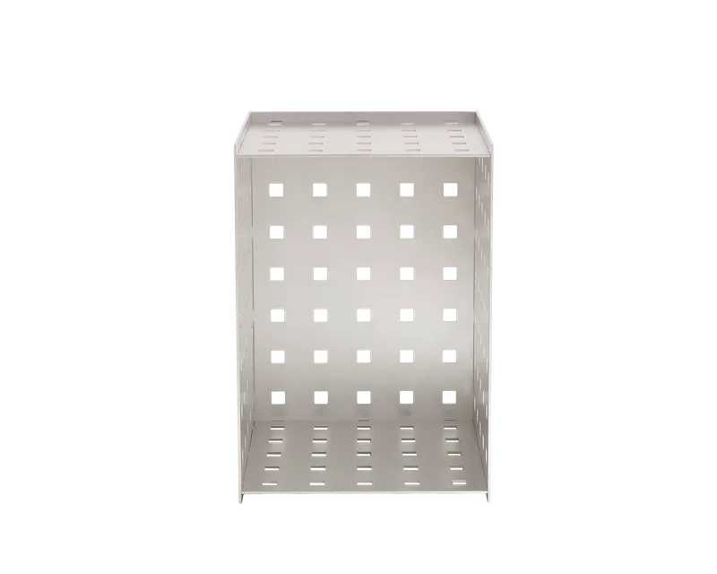 Rivet Box Table | Perforated Aluminum von FRAMA in Perforated Aluminum – Produktfoto