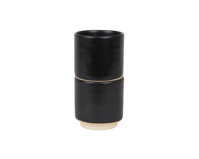 Otto Ceramic Cup Set of Two | Black van FRAMA in Black – productfoto