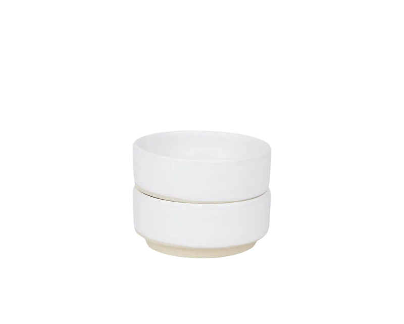 Otto Ceramic Bowls Set of Two | White | Small van FRAMA in Small, White – productfoto