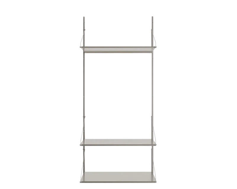 Shelf Library Hanger Section | Stainless Steel | H185.2 / W80 de FRAMA en H1852 / W80 / HANGER, Stainless Steel – photo du produit