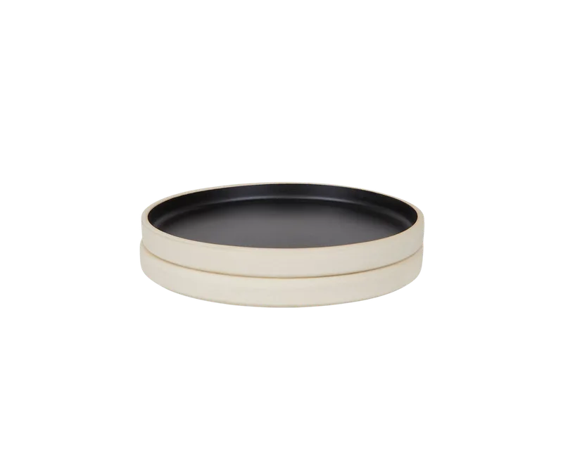 Otto Ceramic Plate Set of Two | Black | Small by FRAMA in Small, Black – product photo