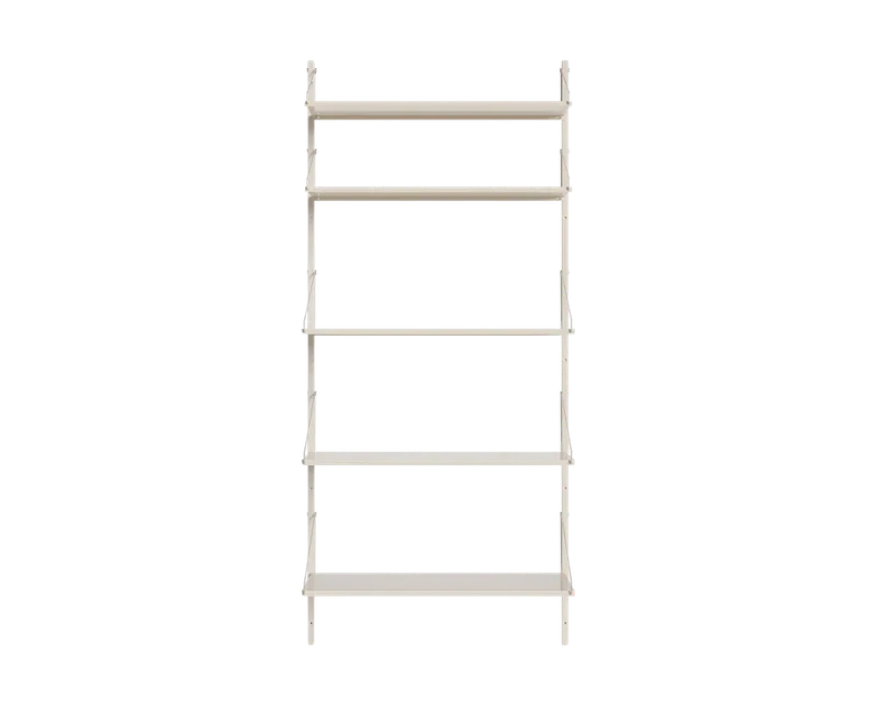 Shelf Library Single Section | Warm White Steel | H185.2 / W80 von FRAMA in H1852 / W80, Warm White Steel – Produktfoto