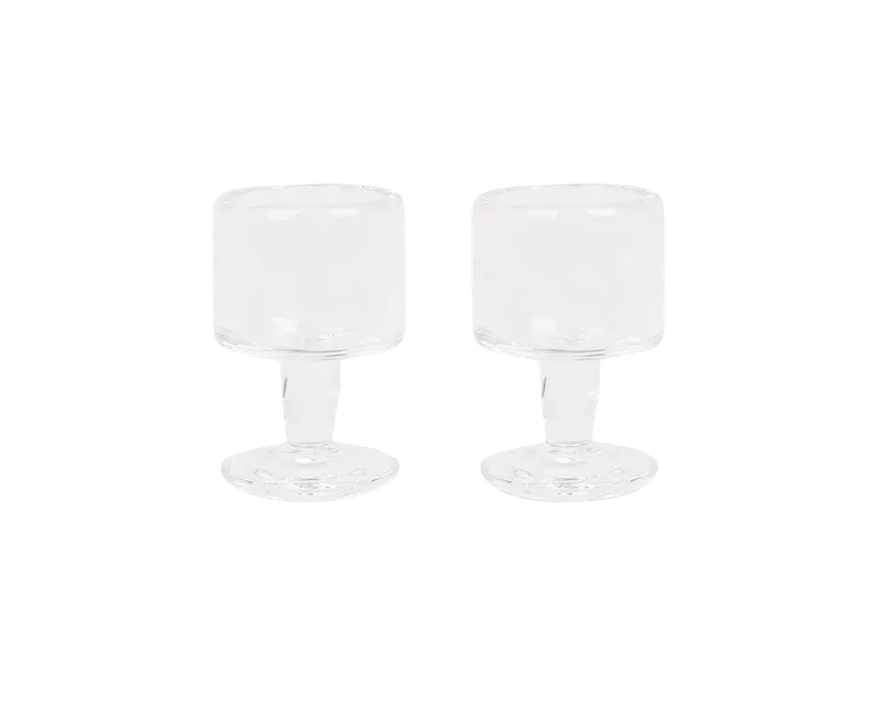 0405 Stem Glass Set of Two | Clear | Small van FRAMA in Small, Clear – productfoto