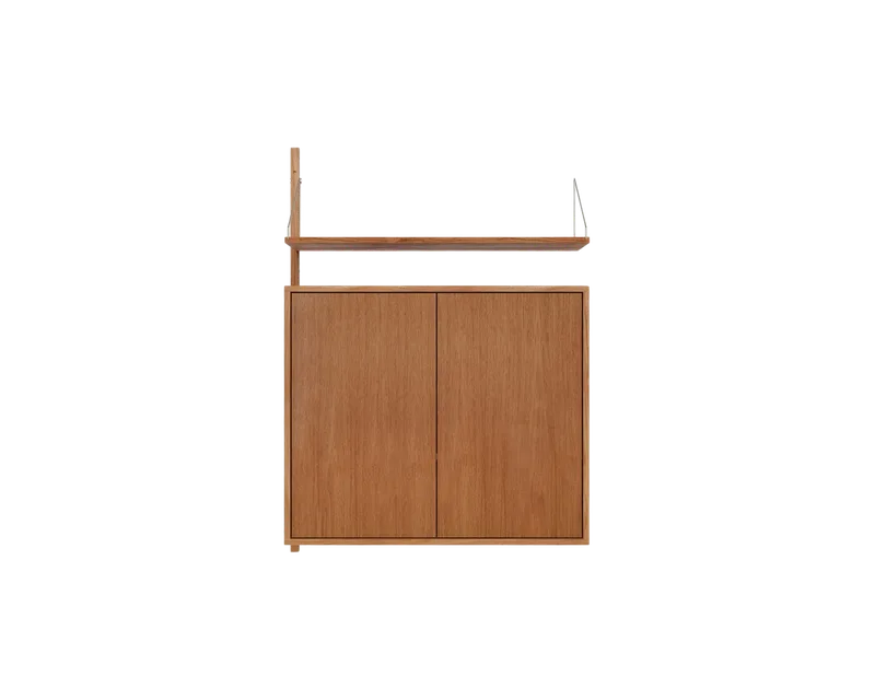 Shelf Library Medium Cabinet Add-on Section | Natural Oak | H114.8 / W80 van FRAMA in H1148 / W80 / ADD-ON CABINET, Natural Oak – productfoto