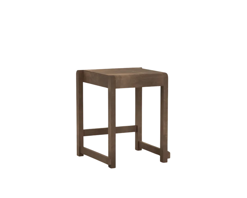 Low Stool 01 | Dark Brown Birch by FRAMA in Dark Birch – product photo