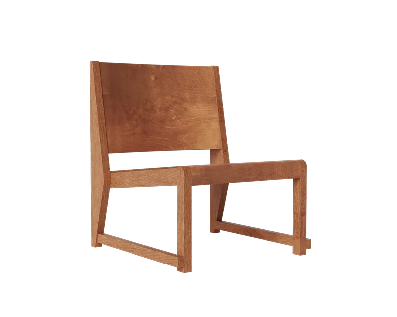 Easy Chair 01 | Warm Brown Birch by FRAMA in Warm Brown Birch – product photo