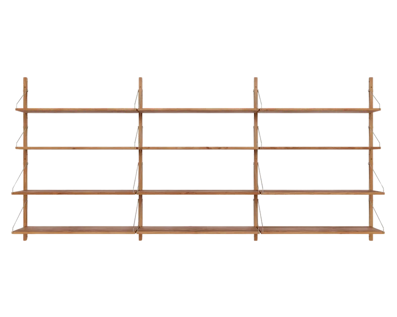 Shelf Library Triple Section | Natural Oak | H114.8 / W80 de FRAMA en H1148 / W80, Natural Oak – photo du produit