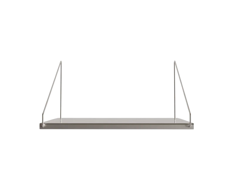 Library Shelf | Stainless Steel | D27 / W40 van FRAMA in D27 / W40, Stainless Steel – productfoto