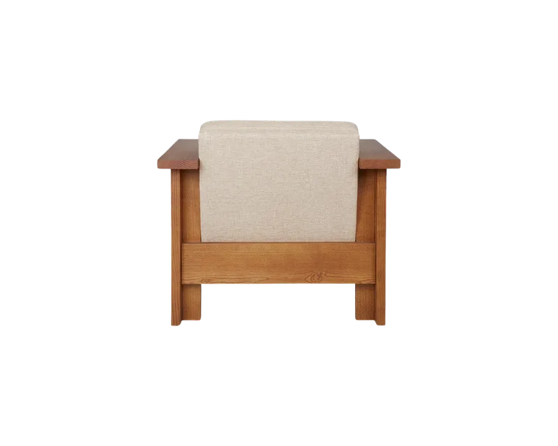 Symmetry Lounge Chair | Ash Wood / Oat Fabric de FRAMA en Ash Wood / Oat Fabric, Lounge Chair – photo du produit