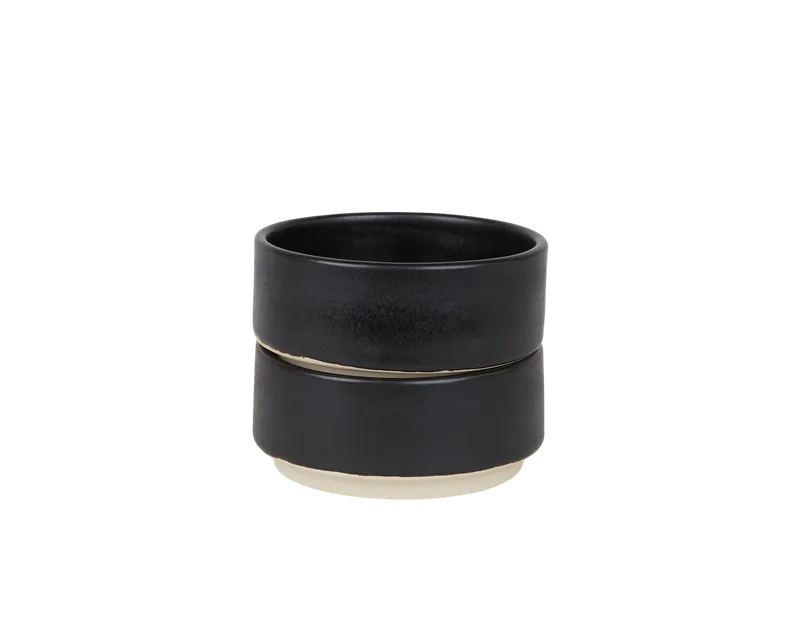 Otto Ceramic Bowls Set of Two | Black | Medium by FRAMA in Medium, Black – product photo