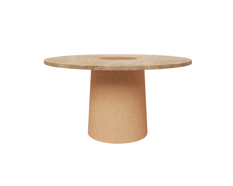 Sintra Dining Table | Yellow Limestone / Cork von FRAMA in Yellow Limestone / Cork – Produktfoto