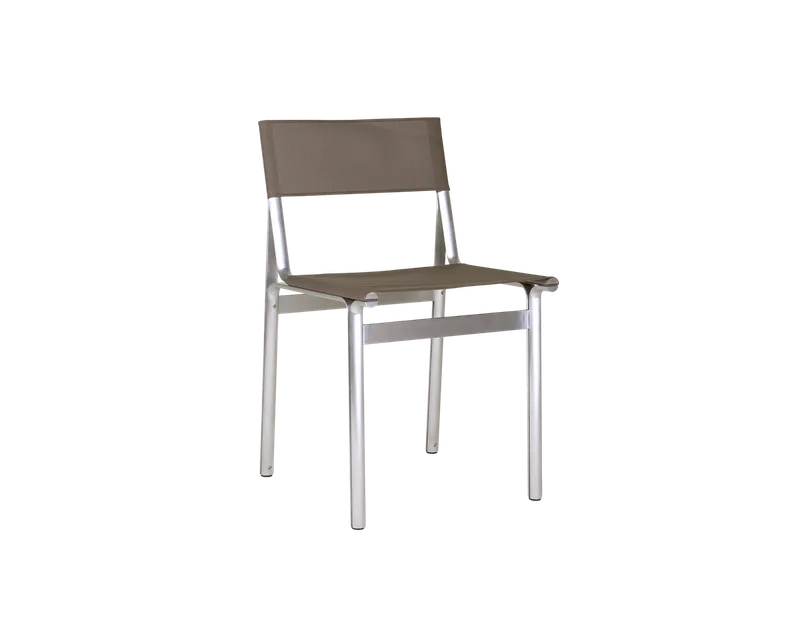 Union Chair | Aluminum / Taupe Mesh by FRAMA in Aluminum / Taupe Mesh – product photo