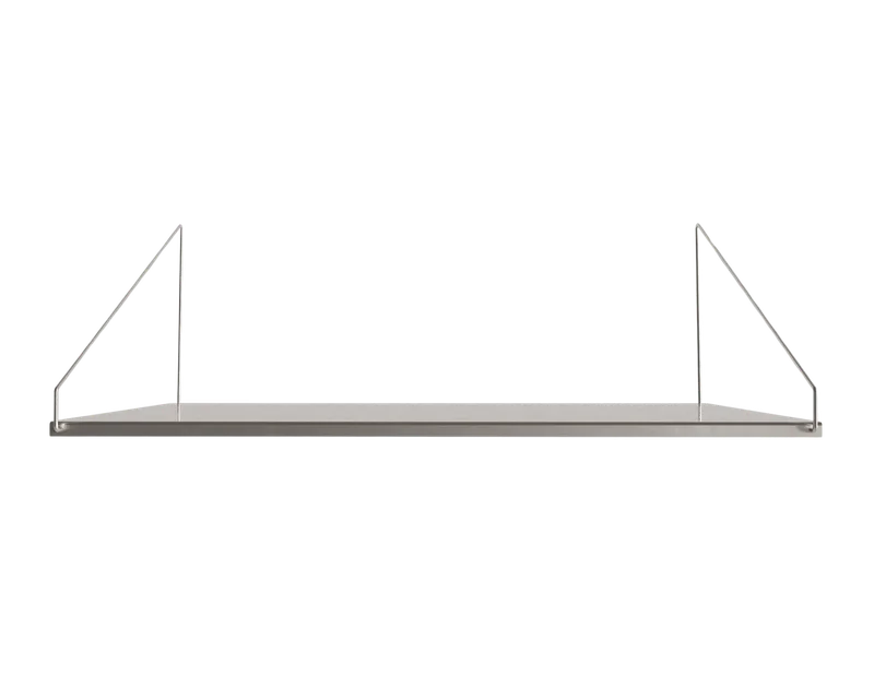 Library Desk Shelf | Stainless Steel | D40 / W80 by FRAMA in D40 / W80, Stainless Steel – product photo