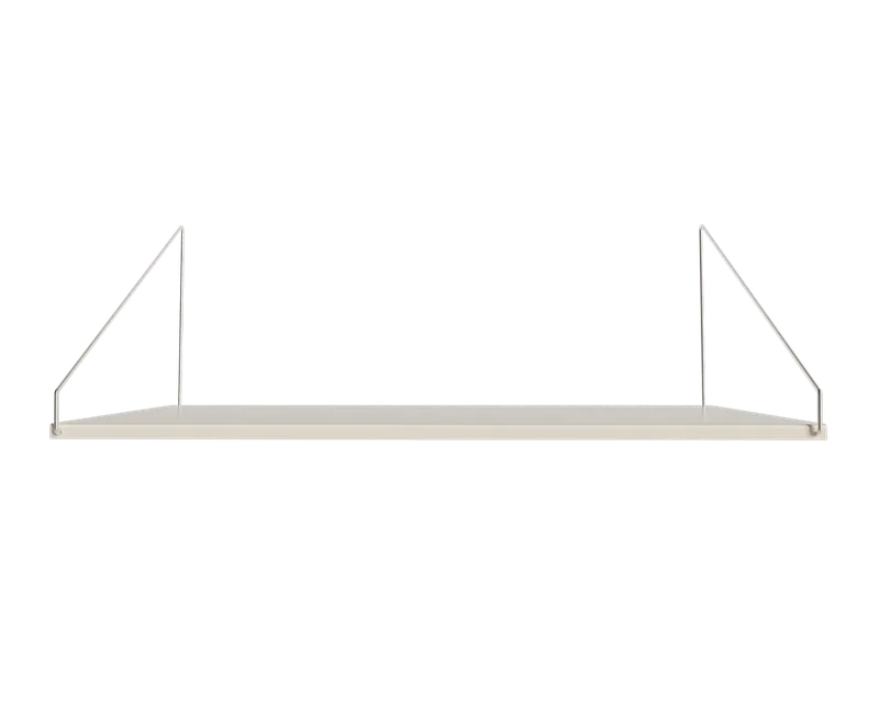 Library Desk Shelf | Warm White Steel | D40 / W80 van FRAMA in D40 / W80, Warm White Steel – productfoto