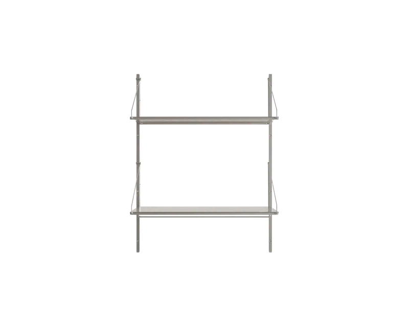 Shelf Library Hanger Section | Stainless Steel | H108.4 / W80 by FRAMA in H1084 / W80 / HANGER, Stainless Steel – product photo