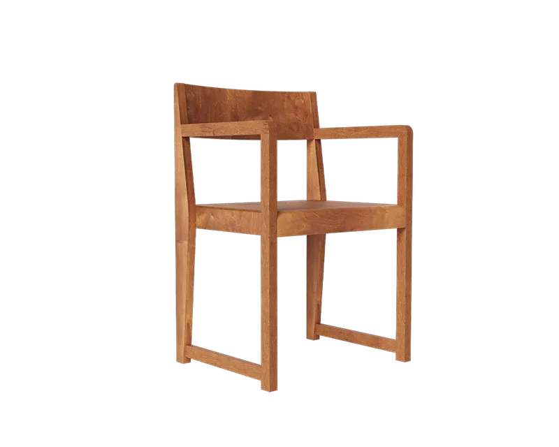 Armrest Chair 01 | Warm Brown Birch by FRAMA – product photo