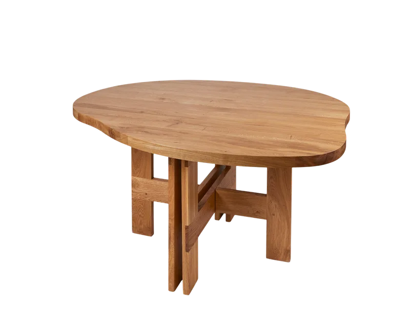 Farmhouse Trestle Table | Natural Oak | Pond van FRAMA in Pond, Oak – productfoto