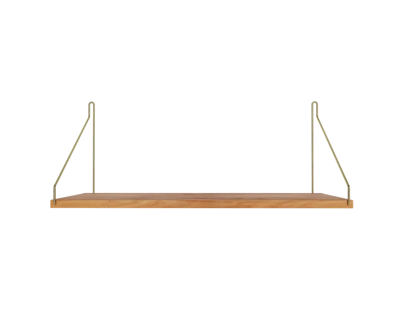 Single Shelf | Natural Oak / Brass | D27 / W60 de FRAMA en D27 / W60, Natural Oak / Brass – photo du produit
