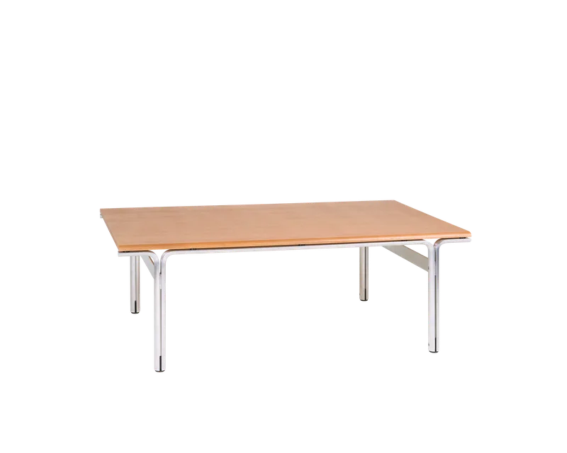 Union Coffee Table | Aluminum / Warm Brown Ash van FRAMA in Aluminum / Warm Brown Ash – productfoto