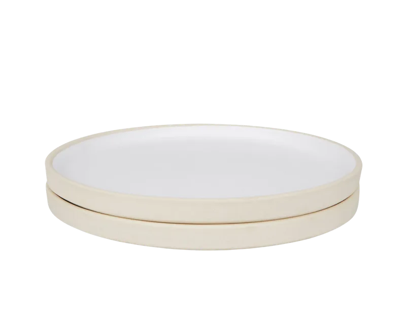 Otto Ceramic Plate Set of Two | White | Large by FRAMA in Large, White – product photo