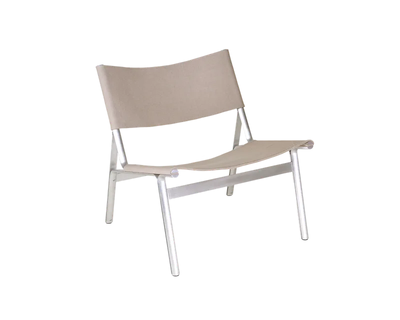 Union Easy Chair | Aluminum / Sandstone Linen by FRAMA in Aluminum / Sandstone Linen – product photo