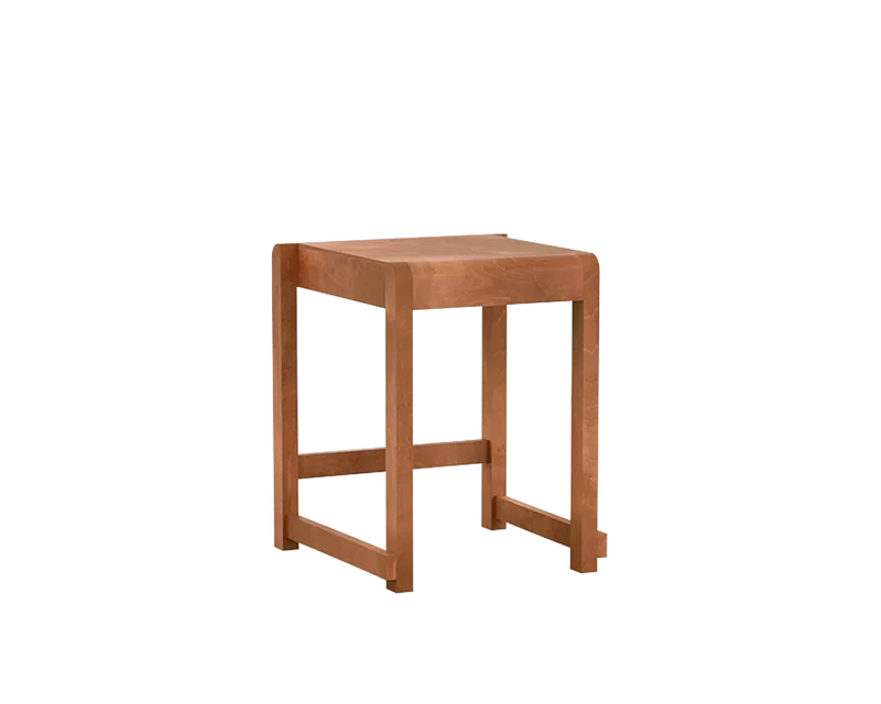 Low Stool 01 | Warm Brown Birch van FRAMA in Warm Brown Birch – productfoto
