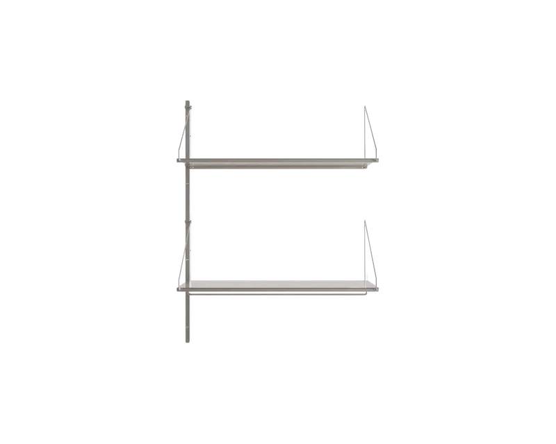 Shelf Library Add-on Hanger Section | Stainless Steel | H108.4 / W80 van FRAMA in H1084 / W80 / ADD-ON HANGER, Stainless Steel – productfoto