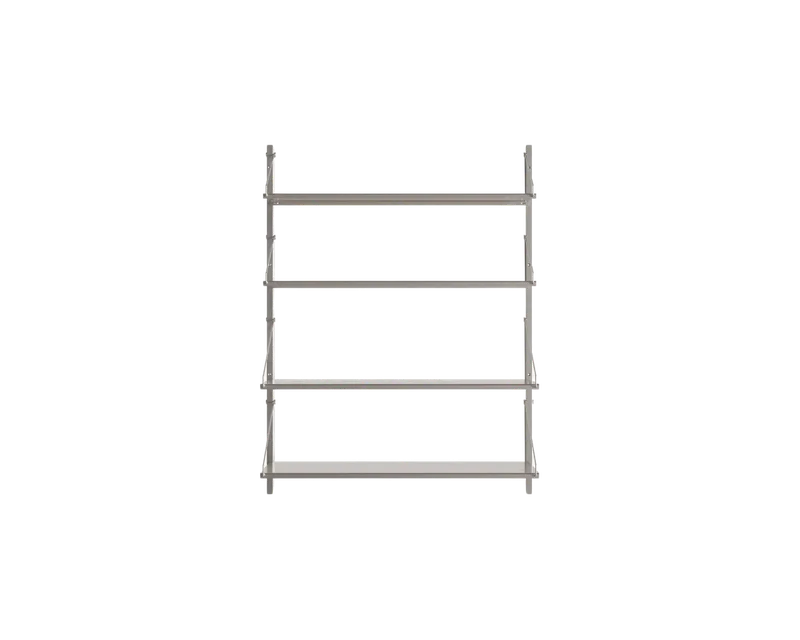 Shelf Library Single Section | Stainless Steel | H108.4 / W80 by FRAMA in H1084 / W80, Stainless Steel – product photo