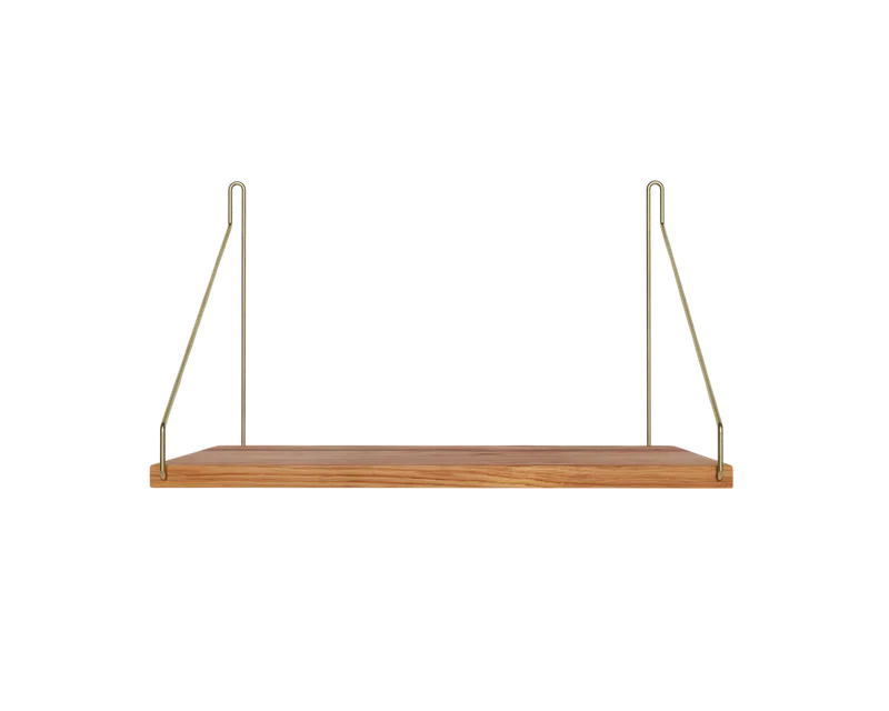 Single Shelf | Natural Oak / Brass | D27 / W40 von FRAMA in D27 / W40, Natural Oak / Brass – Produktfoto