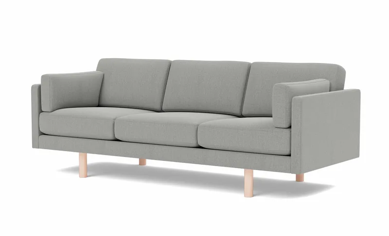 EJ220 Sofa, 3 seater, 212 cm van Fredericia in Re-Wool 128, Oak soap treated, FSC Mix 70% – productfoto 1 van 4