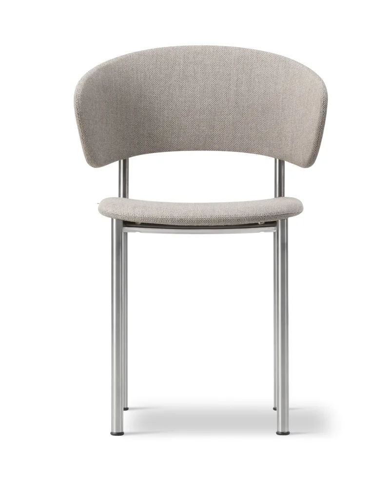 Plan Armchair de Fredericia en Re-Wool 128, Brushed steel – photo du produit 4 sur 4