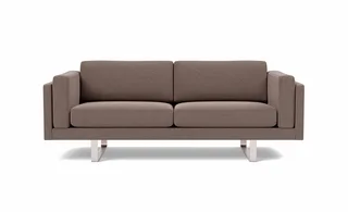 EJ280 Sofa, 2½ seater, 212 cm by Fredericia in Erik 9998 Broken Grey, Brushed chrome, sledge base (High) – product photo 4 of 4