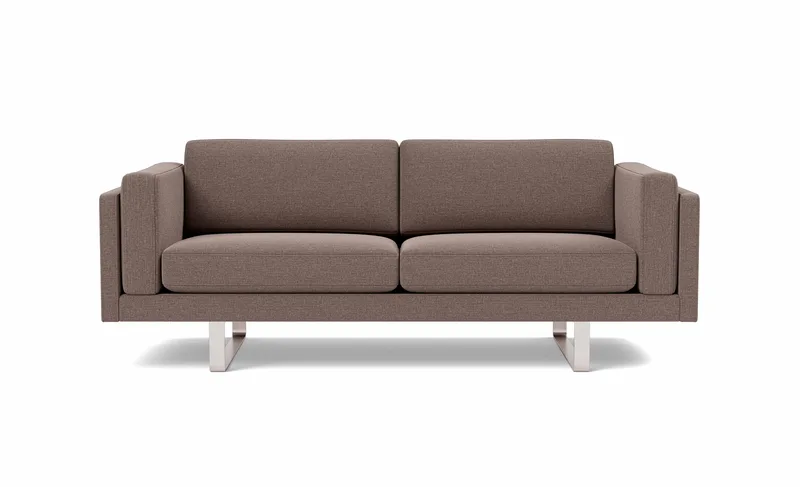 EJ280 Sofa, 2½ seater, 212 cm by Fredericia in Erik 9998 Broken Grey, Brushed chrome, sledge base (High) – product photo 4 of 4