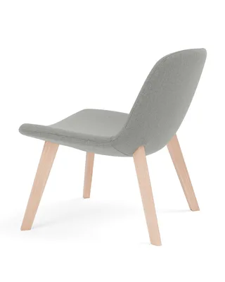 Eyes Lounge Wood base van Fredericia in Re-Wool 128, Oak lacquer – productfoto 3 van 4