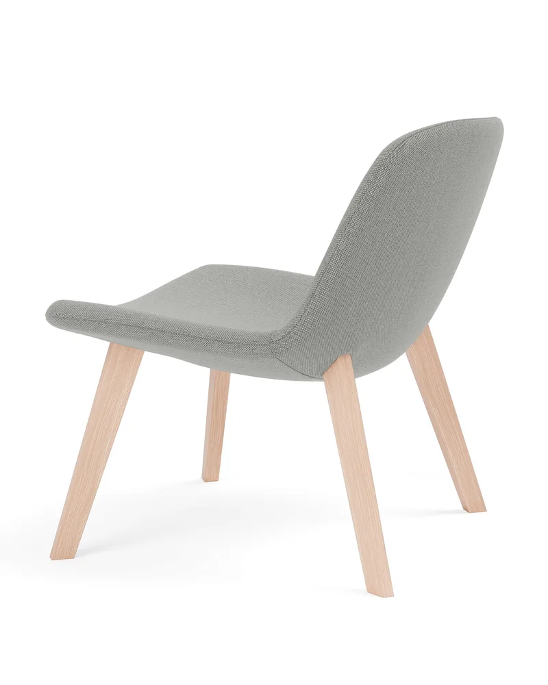 Eyes Lounge Wood base van Fredericia in Re-Wool 128, Oak lacquer – productfoto 3 van 4