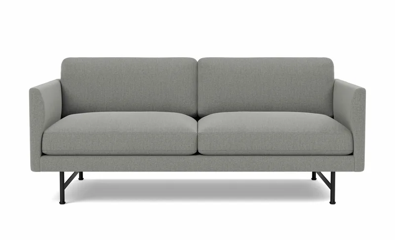 Calmo Sofa, 2 seater, 170 cm by Fredericia in Re-Wool 128, Black – product photo