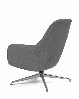 Swoon Lounge Petit Swivel base de Fredericia en Sunniva 242, Swivel base polished aluminium – photo du produit 3 sur 4