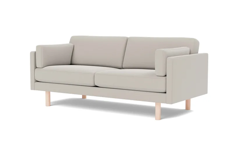 EJ220 Sofa, 2½ seater, 185 cm by Fredericia in Erik 3790 Linen, Oak soap treated, FSC Mix 70% – product photo 1 of 4