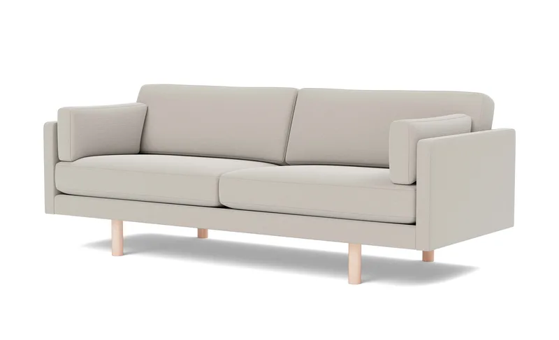 EJ220 Sofa, 3 seater, 212 cm by Fredericia in Erik 3790 Linen, Oak soap treated, FSC Mix 70% – product photo 1 of 4