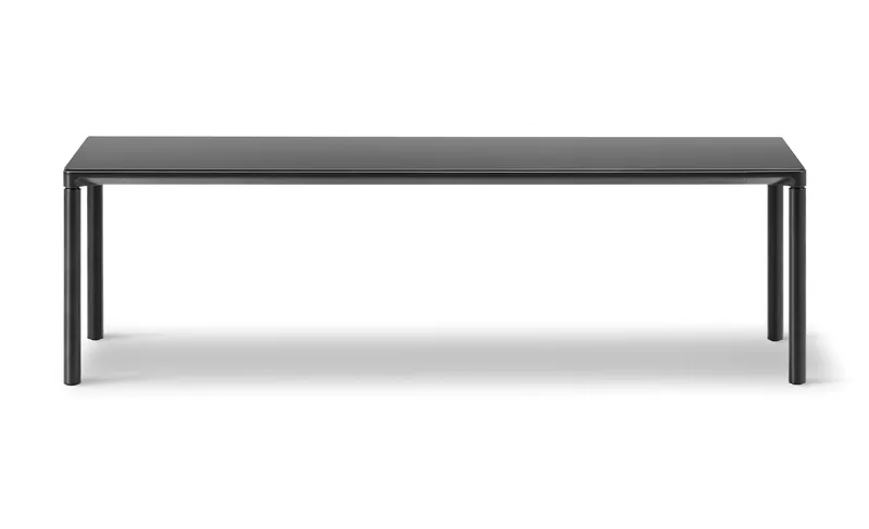 Piloti Alu, 120x39 cm de Fredericia en Laminate Fenix NTM Black, Black lacquered aluminium, 35 cm – photo du produit 2 sur 2