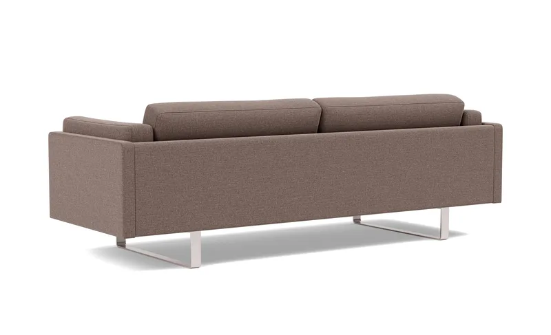EJ280 Sofa, 3 seater, 240 cm by Fredericia in Erik 9998 Broken Grey, Brushed chrome, sledge base (High) – product photo 3 of 4