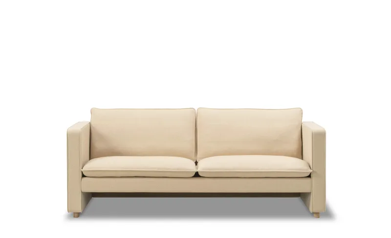 Jota Sofa, 2 seater, 185 cm by Fredericia in Vidar 323, Oak light oil, FSC Mix 70%, Arm cushions not included – product photo 4 of 4