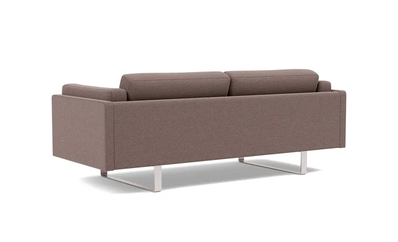 EJ280 Sofa, 2½ seater, 212 cm by Fredericia in Erik 9998 Broken Grey, Brushed chrome, sledge base (High) – product photo 3 of 4