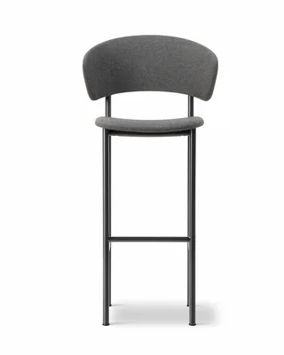 Plan Arm Barstool von Fredericia in Re-Wool 198, Black, Sh 78 cm – Produktfoto 4 von 4