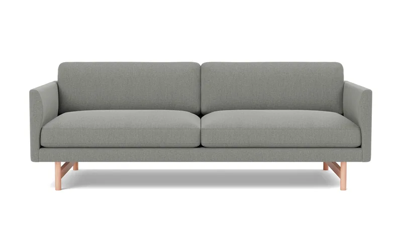 Calmo Sofa, 2½ seater, 200 cm van Fredericia in Re-Wool 128, Oak lacquer, FSC Mix 70% – productfoto