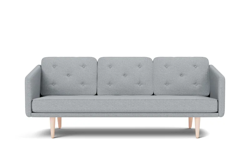 No. 1 Sofa, 3 seater, 206 cm van Fredericia in Hallingdal 130, Oak soap treated, FSC Mix 70% – productfoto