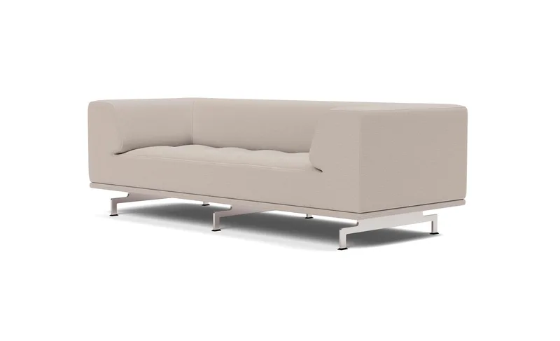 Delphi Sofa, 2 seater, 205 cm by Fredericia in Steelcut Trio, 213, Brushed aluminium – product photo 1 of 4