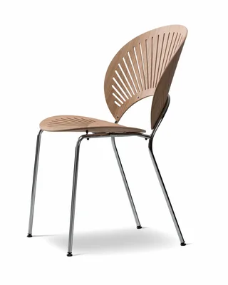 Trinidad van Fredericia in Oak lacquer, FSC Mix 70%, Chrome – productfoto 3 van 5